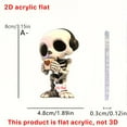 thumbnail image 2 of Hangs Skeleton Car Ornament - Acrylic Rearview Accessories for Couples and Home Decoration Unique Hangable Skeleton Design for Trucks and Cars, 2 of 6