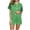 Green, variant on Diufon Nightdress for Women Casual Short Sleeves Button Neck Pajamas Dress with Built in Bra Comfy Loose Nightgown