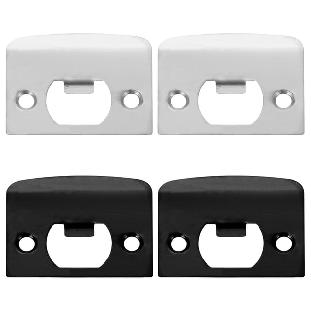 4 Pcs Plaque de Gâche de Pêne Dormant en Acier Inoxydable Couvercle de Loquet de Porte Plaque de Gâche de Pêne Dormant Réglable Plaque de Verrouillage de Porte Remplacement