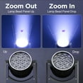 thumbnail image 4 of LED Moving Head Light 19x8W Beam/Wash/Zoom Effect Stage Lights, RGBW 4in1 DJ Lights with RGB LED Outer Aperture Effect for Music Party Disco Wedding, 4 of 7