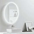 thumbnail image 6 of Modern Mirrors Aurora Oval Lighted Bathroom Vanity Mirror with Dimmable Daylight LED Lighting, 6 of 12