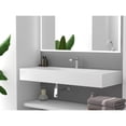 thumbnail image 5 of CastelloUSA Pyramid Solid Surface Wall-Mounted Bathroom Sink White 48", 5 of 7