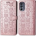 thumbnail image 7 of for Motorola G42 Wallet Case, Cat Dog Cartoon Cute Style with ID Card Holder PU Leather Flip Phone Cover Case for Moto G42      Rose Gold, 7 of 7