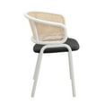 thumbnail image 5 of LeisureMod Ervilla Modern Dining Chair with White Powder Coated Steel Legs and Wicker Back, Set of 4, 5 of 14