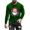 thumbnail image 2 of Blusas y camisas de manga larga con cuello redondo para hombre, blusa de poliéster con estampado navideño de otoño y manga larga para hombre., 2 of 5