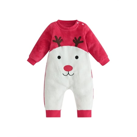 

Hirigin Toddler Baby Christmas Rompers Elk Long Sleeve Jumpsuit Pants
