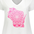 thumbnail image 4 of Inktastic Wisconsin Silhouette Mandala Women's Plus Size V-Neck T-Shirt, 4 of 5