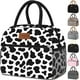 thumbnail image 3 of Coobiiya Bolsa de almuerzo para mujer, lonchera con estampado de vaca para mujeres y hombres adultos, aislada, reutilizable, pequeña, a prueba de fugas, linda lonchera para el trabajo, oficina, picnic, 3 of 4