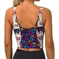 thumbnail image 3 of Lsque Llama Alpaca Printed Women'S Sports Bra, Compression, Moisture Wicking, High-Impact Sports Bra For Women,Supportive sports bra-Medium, 3 of 9