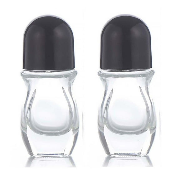 FSTDelivery 2 Pack Wresty Roll On Glass Bottles For Essential Oils, Deodorant Bottles Perfume Roller Bottles Empty Deodorant Containers Roller Ball Bottles For Fragrance Cosmetics (50ml)