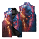 thumbnail image 3 of Chaleco de ciclismo para hombre con estampado 3D de calaveras, jersey de ciclismo para motocicleta, chaleco cortavientos con cremallera y cuello alto informal para otoño 2024, 3 of 5