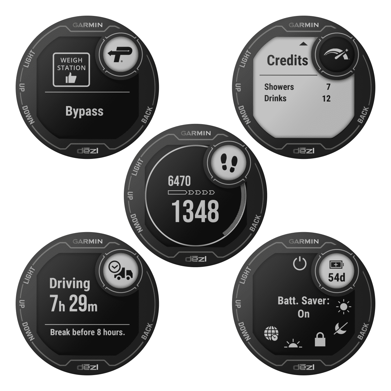 Garmin Instinct 2 - Dezl Edition - 45 mm - Mavericks - sport watch with band - silicone - wrist size: 135-230 mm - monochrome - 32 MB - Bluetooth, ANT+ - 1.83 oz