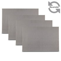 Ala Carte by Dainty Home Manhasset Saffiano Textured Faux Leather Placemats – Set of 4, Reversible, Non-Slip, Washable, Heat & Tear Resistant – 12x18 in Dining Table Mats