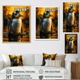 thumbnail image 4 of Designart "Playful Penguins Amidst Snowy Wonders III" Penguin Floater Framed Wall Art Prints, 4 of 5