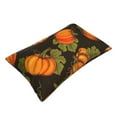 thumbnail image 3 of Naloa Orange Pumpkin Autumn Maple Falling Leaves Pillowcase, Throw Pillowcase, Wrinkle-Free, Stain-Resistant with Hidden Zipper for Bedroom Sofa - 16"x24", 3 of 9