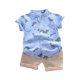 thumbnail image 1 of Odeerbi 1-5 Años Conjunto de Verano Para Niños Camisa de Manga Corta de Algodón Con Dinosaurio Conjunto de Dos Piezas Camisa Con Cuello Alto Estampada Pantalón Corto Con Cintura Elástica, 1 of 4