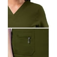 thumbnail image 4 of Adar Pro Scrubs For Women - Elevated V-Neck Scrub Top - P4212 - Olive - 2X, 4 of 7