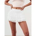 thumbnail image 4 of FEOYA Y2k Mini Skirt Women Mesh Layered Ladies Elastic Waist Ruffle Skirt Tiered Lace Skirt Skorts A Line Micro Skirt Flowy Going Out Streetwear Skirts XS, 4 of 7