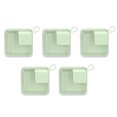 thumbnail image 1 of 5pcs Clear Plastic Storage Box Portable Green Clear Small Plastic Container for Makeup Nails, 1 of 14