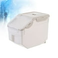 thumbnail image 6 of ibasenice Dog Food Storage Container Beige Airtight Plastic Bin for Dry Food and Rice, 6 of 8