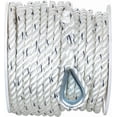 thumbnail image 2 of Seachoice Boat Anchor Line Rope, 3-Strand Twisted, Nylon, White/Blue, 1/2 In. X 100 Ft., 2 of 4