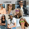 thumbnail image 3 of LINVO Classic Square Polarized Sunglasses for Men and Women UV400 Protection Retro Shades for Fishing, Driving & Hiking–2 Pairs, 3 of 7