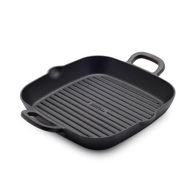 Sartén para asar GreenPan x Bobby Flay, hierro fundido, presazonada, 28 cm