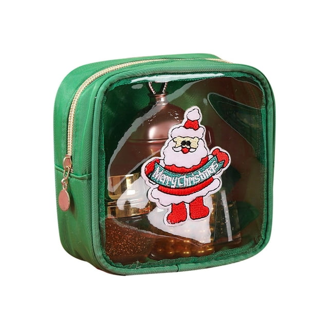 Hearth & Gear 2026 Mini Zippered Pouch Mini Christma Pouches Breathable Large Capacity Organizer For Holiday Trips & Daily Storage Microwavable Bowls with Lids Cereal Cup Travel Cereal Bowl And Milk