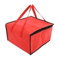 thumbnail image 3 of 12" Food Warmer Bag, Insulated Bag Aluminum Foil Baking Food Delivery Bag Reusable for Delivery 40x40x24CM, Red, 3 of 8