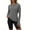 Gray, variant on Sakmal Trendy Tops for Women Workout Black Plus Size Shirts Long Sleeve Plain Crew Neck Blouses for Women