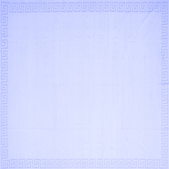 Ahgly Company Indoor Square Solid Blue Modern Area Rugs, 7' Square