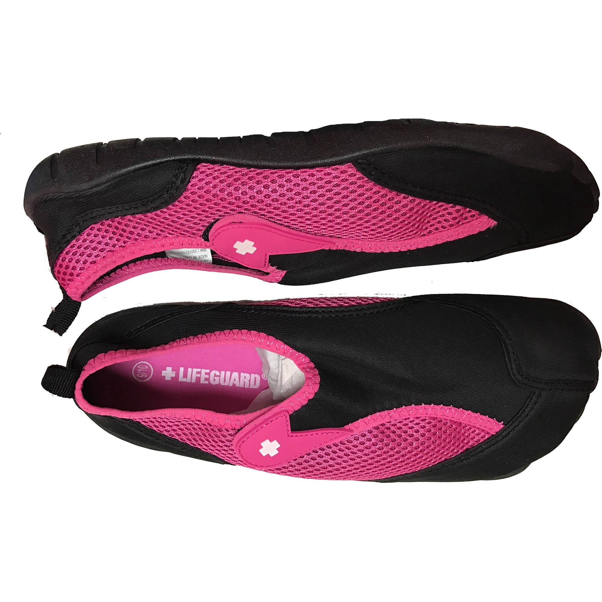 Lifeguard Lifeguard Women's Water Shoe, Black/Hot Pink, 5/6 S