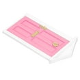 thumbnail image 5 of Mini Wooden Door, Vivid Details Bright Color 1:12 Doll House Fairy Door Birch Material  For Gifts For 1:12 Doll House Light Pink, 5 of 8