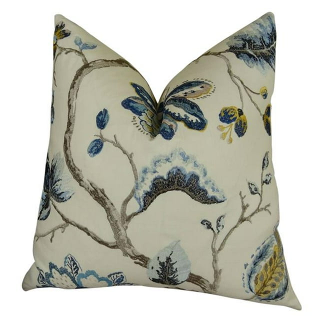 Plutus Bloom City Handmade Throw Pillow, (Double sided 20" x 26" Standard)