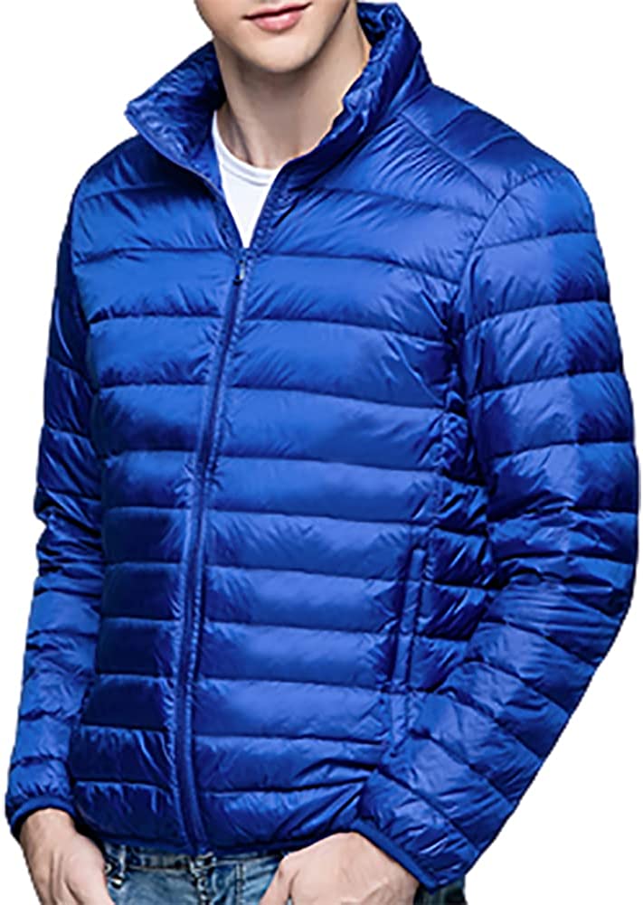 lightweight fitted puffer jacket