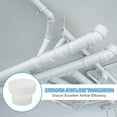thumbnail image 4 of Uxcell 4" to 3" Duct Reducer Increaser Adapter, Plastic Ducting Connector White, 4 of 6