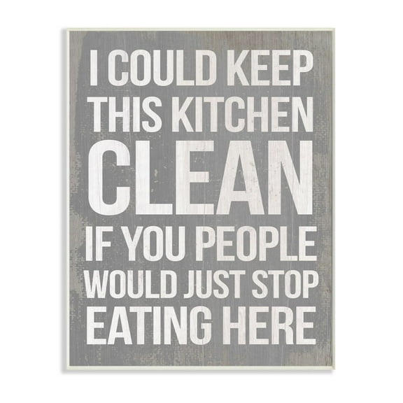 Stupell Industries I Could Keep This Kitchen Clean Funny Home Quote Graphic Art Unframed Art Print Wall Art, 13x19, by Daphne Polselli