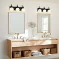 thumbnail image 3 of Hex 3-Light Bathroom Vanity Light in Black, 3 of 8
