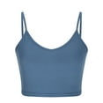 thumbnail image 5 of Dealovy Going out Tops for Women Ribbed V Neck Tank Tops Slim Comfy Cropped Camisole Tops Streetwear, 5 of 6