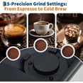 thumbnail image 2 of Automatic Espresso Maker with Built-in Grinder & Milk Frother, One-Touch Coffee Machine, 6 Custom Recipes, 1.5l Water Tank, Auto Self-Cleaning, 120v for Home & Office Use-Silver, 2 of 7