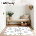 thumbnail image 3 of ODIKA 5'x7' Machine Washable Non-Slip Area Rug, Nordic Snowflake Motif Super with Crystalline Design High Traffic Rug with Pad, White, 615790, 3 of 8