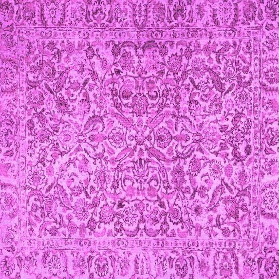 Ahgly Company Indoor Square Persian Pink Traditional Area Rugs, 3' Square