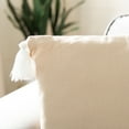 thumbnail image 3 of SAFAVIEH Ralen 16" x 16" Farmhouse Plush Pillow, White, 3 of 4