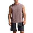 thumbnail image 1 of Men's Suit Set for Spring Summer Lightweight Breathable Vest and Relaxed Shorts Ensemble for Casual Daily Wear, 1 of 4