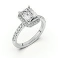 thumbnail image 2 of BEST Jewel 1.7 Ct Moissanite Wedding Engagement Ring - Emerald Cut in 14K White Gold Plated Rings - Wedding Anniversary Ring for Women's - Perfect Gifts - A Token of Affection for Her, 2 of 4