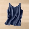 thumbnail image 2 of Tweang Women's Sleeveless Tank Tops Loose Fit Tee Shirts Basic Undershirts Loose Fit Sleeveless Shirt T-shirt Blouses Vest Baggy T-shirt Vest Tee Camisole Tops for Women Camisole Party Club Blue 4XL, 2 of 7