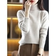 thumbnail image 6 of 2023 new Winter Women's Sweater 100% Cashmere High Neck Knitted Pullover, 6 of 24