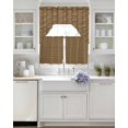 thumbnail image 3 of Vintage Rattan Swag Curtains for Living Room/Bedroom Windows, Minimalist Abstract Wicker Texture Brown Kitchen Curtains and Valances Set 36 Inch Length, Light Filtering Swags Valance Curtain Panels, 3 of 5