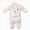 D334-White, variant on Newborn Baby Cotton Bodysuit Long-Sleeve Unisex Babies Clothing Newborn Knotted Sleeping Bag Fetal Hat Set Baby Comfortable And Breathable Pajamas 0-3M