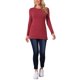thumbnail image 2 of SUÉTER LARGO DE MANGA LARGA PARA MUJER INSPIRE CHIC, TUNICA, AJUSTE SUELTO, CAMISA DE PUNTO CASUAL CON BOLSILLOS, L ROJO OSCURO, 2 of 6